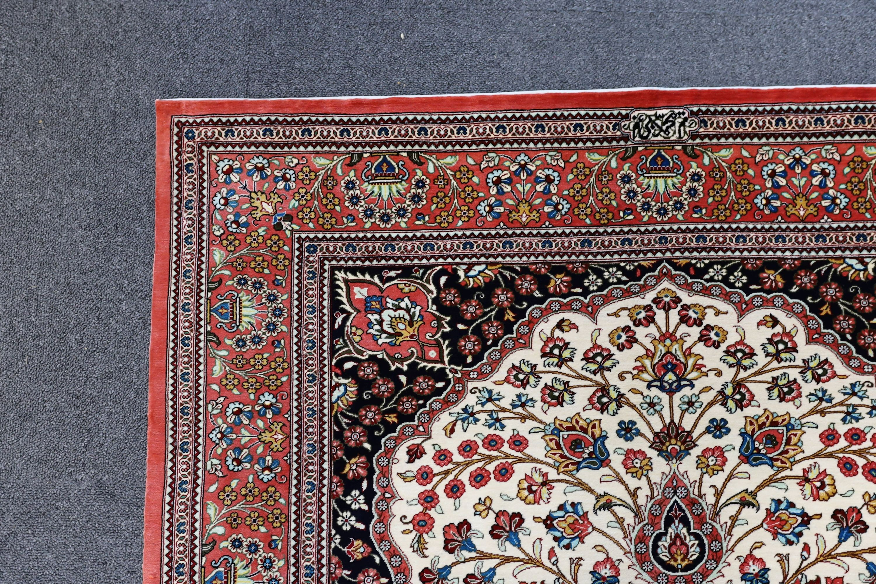 Two North West Persian part silk rugs, larger 150 x 103cm